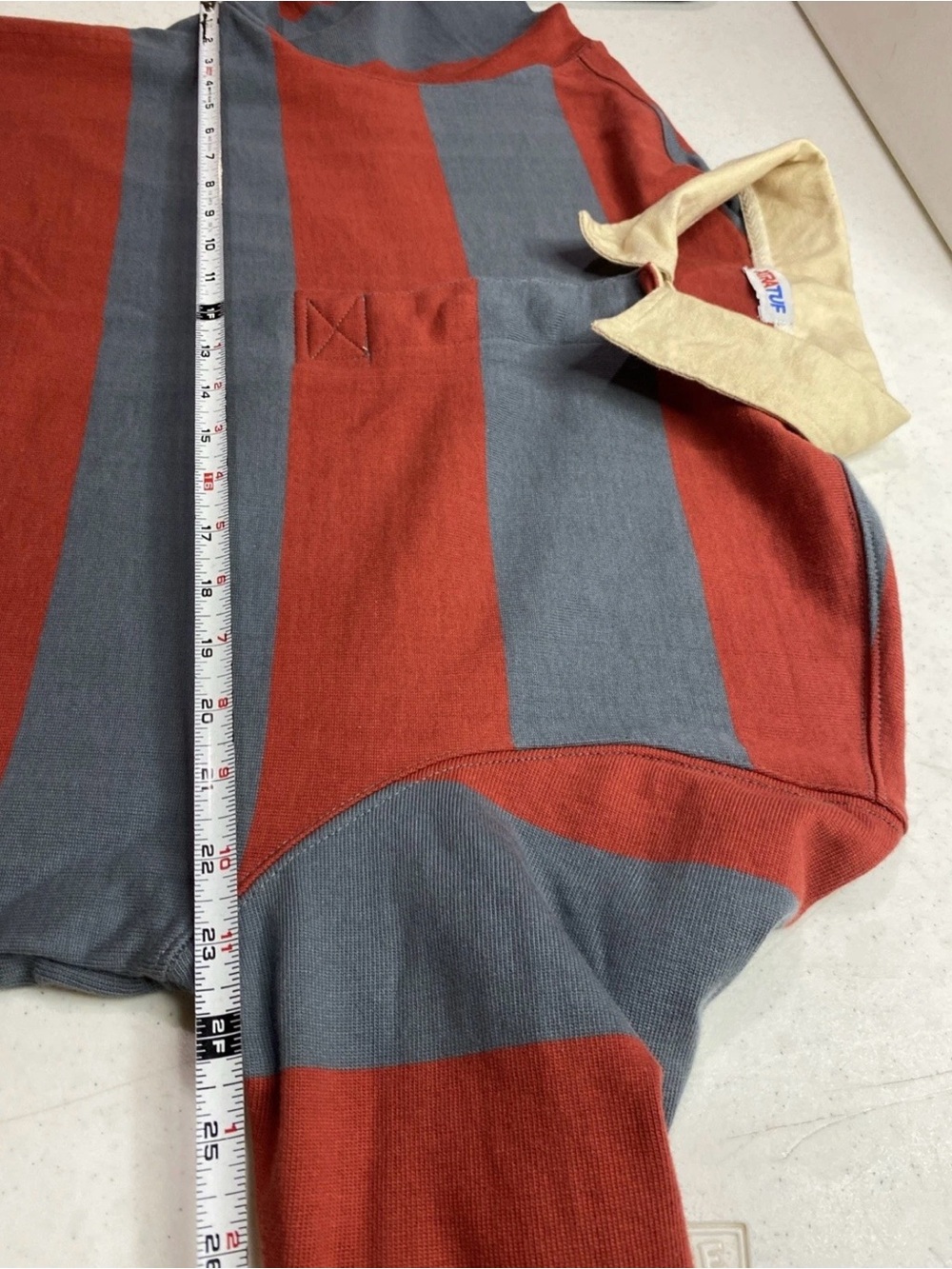 Xtratuf Rugby Polo Heavy Cotton Long Sleeve Striped Shirt Heavyweight Large L - Picture 12 of 16